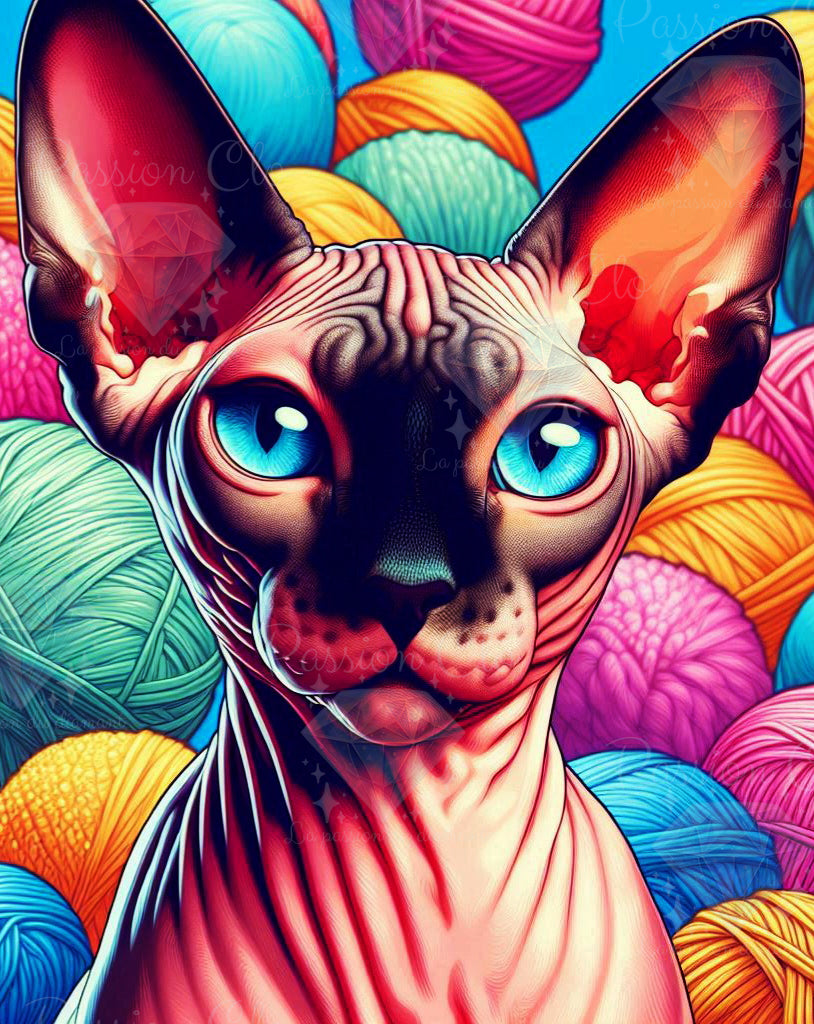 PRÉCOMMANDE - Le chat tricotier - 40 x 50 cm – PassionClo