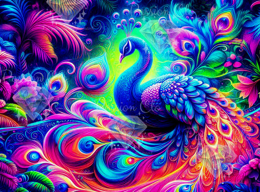 PRE-ORDER - Magnificent peacock - 60 x 80 cm