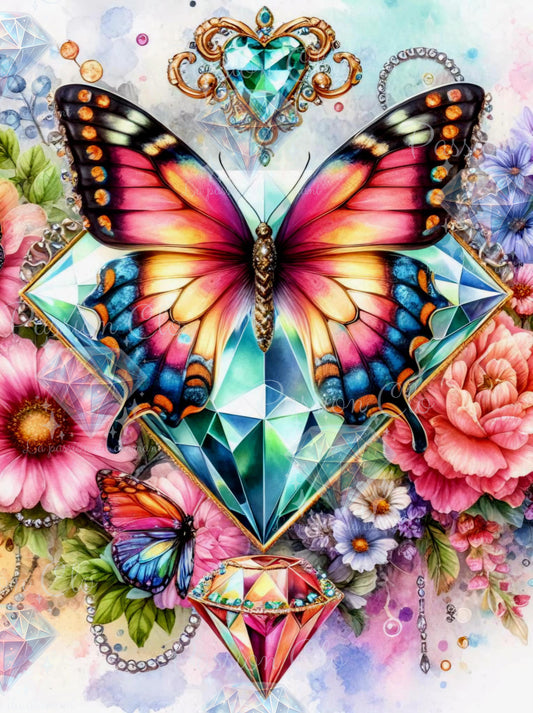 PRE-ORDER - Crystal Butterfly - 60 x 80 cm