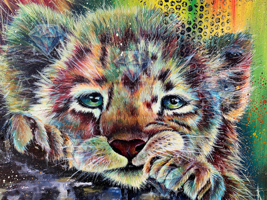 PRE-ORDER - The wise feline - 60 x 80 cm